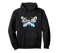 Scotland Butterfly - Scottish Flag Colors Souvenir Pullover Hoodie