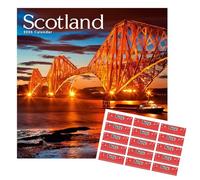 Scotland Calendar 2026 | 16 months | with FREE Organisational Stickers, Scotland Gifts