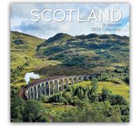 Scotland Calendar 2026 Calendar 16 Month Family Square Wall 2026 UK | Planner with Large Grid for Home or Office Organisation