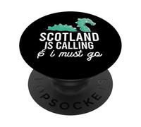 SCOTLAND CALLING & I MUST GO Scottish Meme Loch Ness monster PopSockets Adhesive PopGrip
