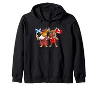Scotland Canada Flag Scottish Canadian Roots Zip Hoodie