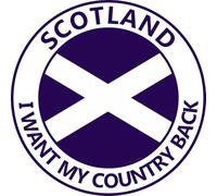 Scotland Car Sticker I Want My Country Back - for Exterior Bumper or Window, Also for laptops, Tablets, etc (Window)