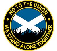 Scotland Car Sticker - No to The Union, We Stand Alone Together - for Exterior Bumper or Window, Also for laptops, Tablets, etc (Black, Window)