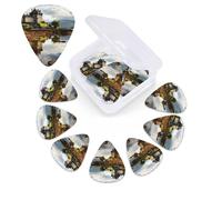 Scotland Castle Water Lake 12 Pack Scottish Guitar Picks Set with Custom Organizer Storage Box, Guitar Accessories, Ukulele for Acoustic Guitar, Bass, Gift of the Day