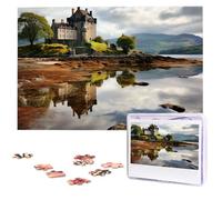 Scotland Castle Water Lake Scottish Jigsaw Puzzle 1000 Piece Wooden Jigsaw Puzzles Personalized Picture Puzzle Custom Jigsaw Puzzles for Adult Wedding