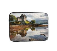 Scotland Castle Water Lake Scottish Laptop Sleeve for Women Men, 10 Inch Waterproof Laptop Bag Lightweight Notebook Computer Cover Bag