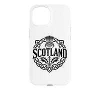 Scotland Celtic Knot Thistle Black Print Case for iPhone 15