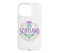 Scotland Celtic Knot Thistle Distressed Color Print Case for iPhone 15 Pro Max