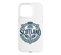 Scotland Celtic Knot Thistle Navy Print Case for iPhone 15 Pro Max