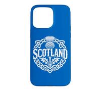 Scotland Celtic Knot Thistle White Print Case for iPhone 15 Pro Max