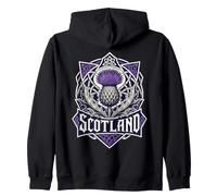 Scotland Celtic Shield s Gaelic Thistle Knotwork Zip Hoodie