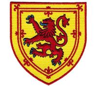 Scotland Coat of Arms Patch Lion Rampant Shield Embroidered Iron-On Royal Standard Flag