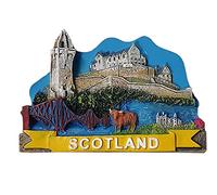 Scotland Collage Fridge Magnet - Edinburgh Castle/National Wallace Monument Stirling/Highland Cattle/Forth Bridge/Scottish Cattle/Souvenir