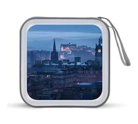 Scotland Edinburgh City Landscape Prints CD Case Portable DVD Storage Small CD Holder Organizer for Home Travel