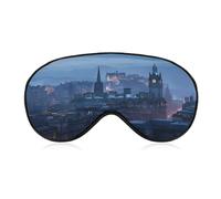 Scotland Edinburgh City Landscape Prints Sleep Eye Mask Light Blocking Eye Cover Blindfold with Adjustable Strap for Women and Men