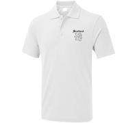 Scotland Embroidered Polo T Shirt, Scottish Lion Polo T Shirt, Country Flag Polo T Shirt, Workwear Polo White