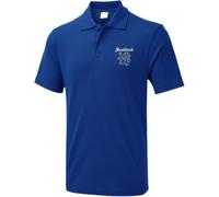 Scotland Embroidered Polo T Shirt, Scottish Lion Polo T Shirt, Country Flag Polo T Shirt, Workwear Polo Royal
