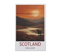 Scotland England，Tin Sign Vintage Metal Signs Iron Painting Retro Metal Tin Sign Plaque Poster Garden Wall Art Plaque for House Bathroom Kitchen Cafe Wall Halloween Christmas Decor(20x30cm）-AB2