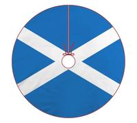 Scotland Flag Christmas Tree Skirt Cute Xmas Tree Mat for Home Holiday Decoration