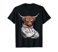 Scotland Flag Highlander Cow Scottish Highland Cow T-Shirt