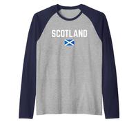 Scotland Flag | Men Women Kids | Scotland Raglan Baseball Tee