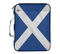 Scotland Flag Scottish National Blue Expanding File Folder with Labels 7 Pockets A4 Letter Size with Zipper Closure for Office Supplies File Organizer Folder