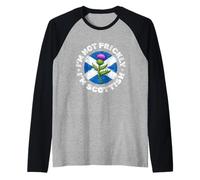 Scotland Flag St Andrew's Day Pride Angry Scottish Thistle Raglan Baseball Tee