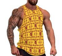 Scotland Flag Undershirts Mens Vest Tank Tops Crew Neck Lightweight Running Singlet Gym T-Shirt