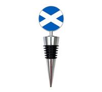 Scotland Flag Wine Bottle Stopper | National Flag Gift | Handcrafted Wine Saver | Patriotic Home Bar Accessory | Gift for Proud Scots & Scottish Collectors