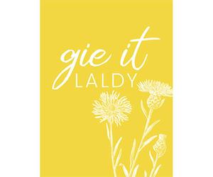 Scotland Flower Quote Gie it Laldy Canvas Wall Art Print