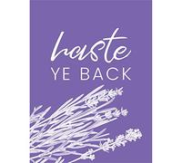 Scotland Flower Quote Haste ye Back Canvas Wall Art Print