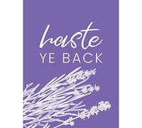 Scotland Flower Quote Haste ye Back Large Canvas Wall Art Print
