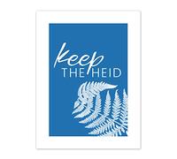 Scotland Flower Quote Keep the Heid Canvas Wall Art Print