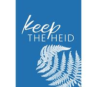 Scotland Flower Quote Keep the Heid Large Canvas Wall Art Print