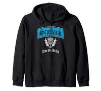 Scotland forever Alba gu bràth Scottish pride thistle flag Zip Hoodie