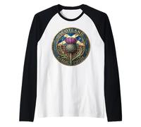 Scotland Gaelic Pride s Scots Thistle s Scottish Flag Raglan Baseball Tee
