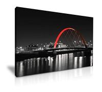 Scotland GLASGOW Clyde Arc Skyline Canvas Modern Wall Art Decoration (61cm X 41cm)