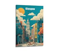 Scotland Glasgow Vintage Travel Souvenir Poster Canvas Wall Art Prints Photo Picture Paintings Room Decor Home Decorative 08x12inch(20x30cm)