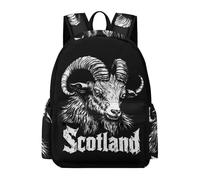 Scotland Goat Casual Travel Backpack for Men Women 16.5 Inch Oxford Cloth Lightweight Basic Daypack