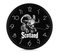 Scotland Goat Classic Wall Clocks Round Easy To Read Decorative Wall Clock for Living Room Home Office