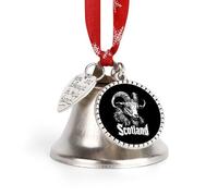 Scotland Goat Cute Christmas Bells Ornaments Xmas Holiday Sliver Bell for Home Yard Garden Decor