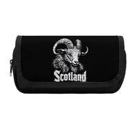 Scotland Goat Cute Double Pencil Case Large Capacity Portable Zippered Pen Pouch Bag for Office Unisex