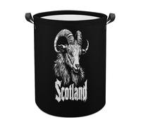 Scotland Goat Cute Laundry Basket with Handle Oxford Foldable Large Hamper for Bedroom Bathroom