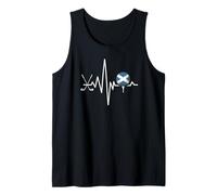 Scotland Golf Flag Scotland Golf Heartbeat Pulse Tank Top
