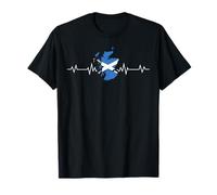 Scotland Heartbeat ECG Scottish Flag Scotland T-Shirt