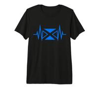 Scotland Heartbeat Scottish Flag Saltire Pride Premium T-Shirt