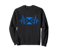 Scotland Heartbeat Scottish Flag Saltire Pride Sweatshirt