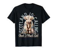 Scotland & Highland Cow | Scotland Is Calling And I Must Go T-Shirt