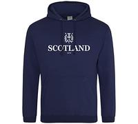 Scotland Hoodie Mens Rugby Hoody Top Scottish Thistle Nations Supporter, XXL, Navy