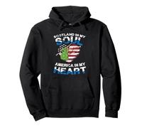 Scotland In My Soul America In My Heart Pullover Hoodie